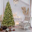 Arbre de Noël artificiel en PVC pré-éclairé avec base en métal-2117550642