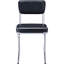 2 pièces de chaises rembourrées noires - salle à manger moderne, rembourrage en mousse (de 2) à dossier ouvert, siège confortable