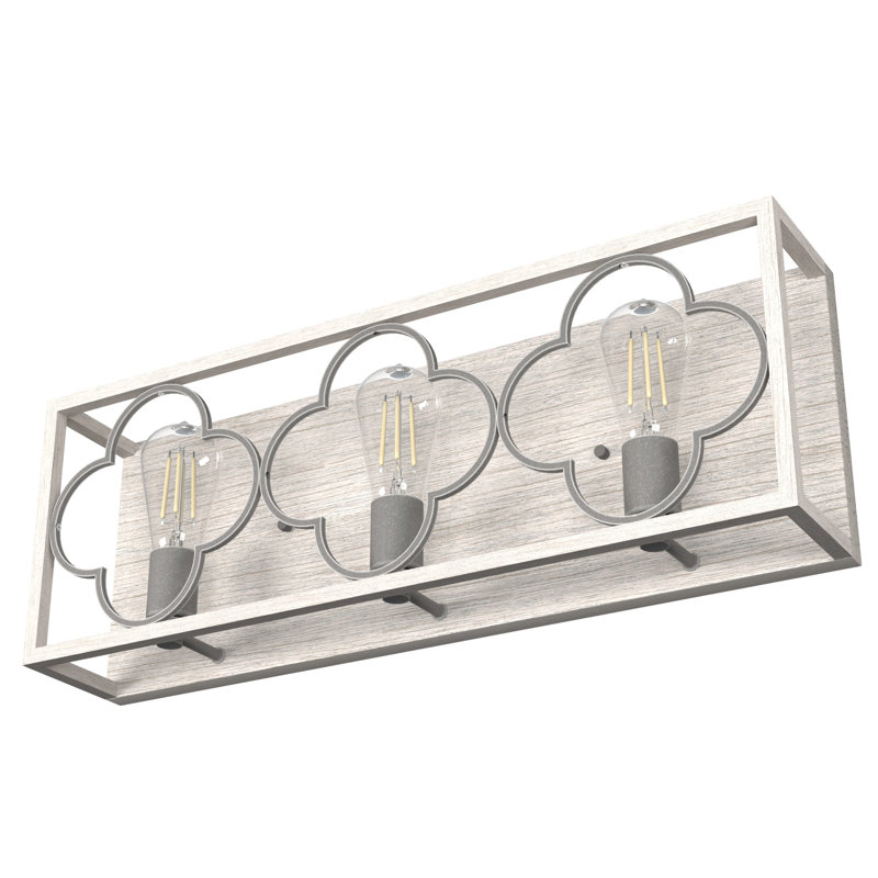 Gablecrest 3 Light Flush Mounted Bathroom Vanity Light, White