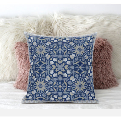 Paisley Blown Seam Suede Throw Pillow
