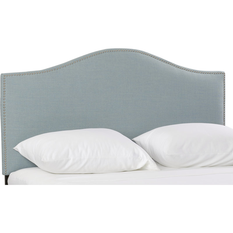 Upholstered Headboard, Velvet Blue, Full