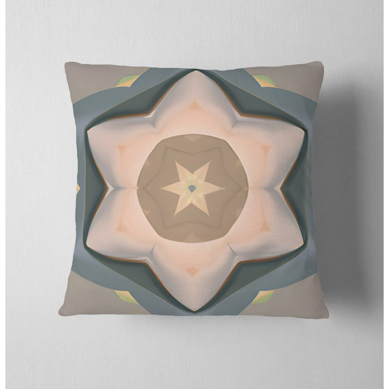 Throw Pillow Cover Only, H 16 po x l 16 po, Bleu / rose abstrait 1