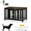 Niche pour animaux de compagnie pour petits chiens - brun, intérieur spacieux, facile à nettoyer, abri pour chien à toit rabattable, nettoyage facile
