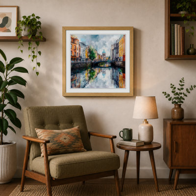 City Of Dublin Impressionism - Framed Print