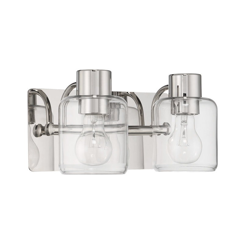 Éclairage pour meuble-lavabo 2 lumières Bourgogne, Nickel poli