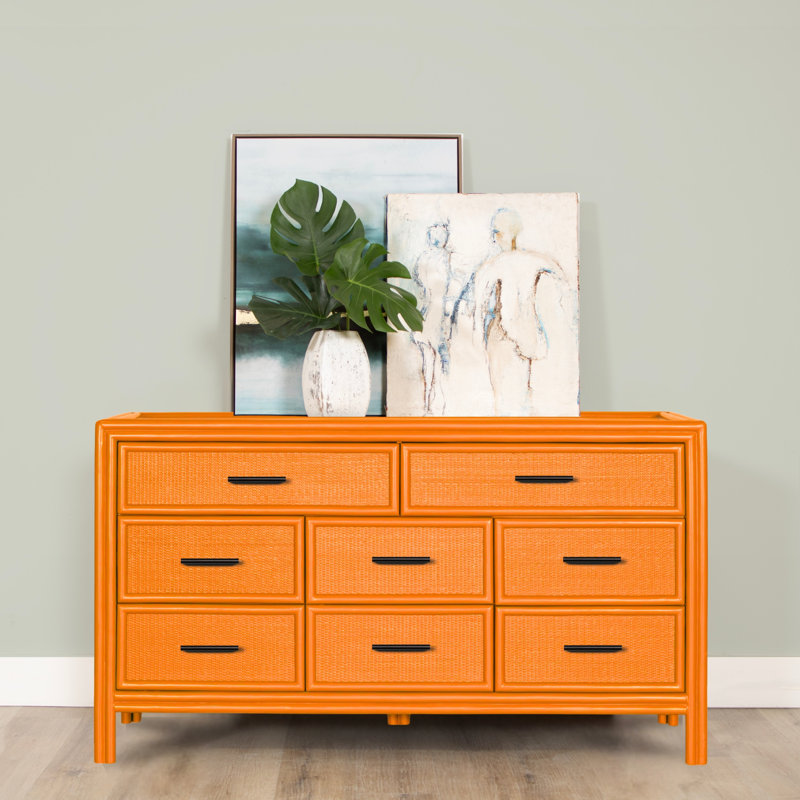 Aruba 8 - Drawer Dresser, Citrus Orange