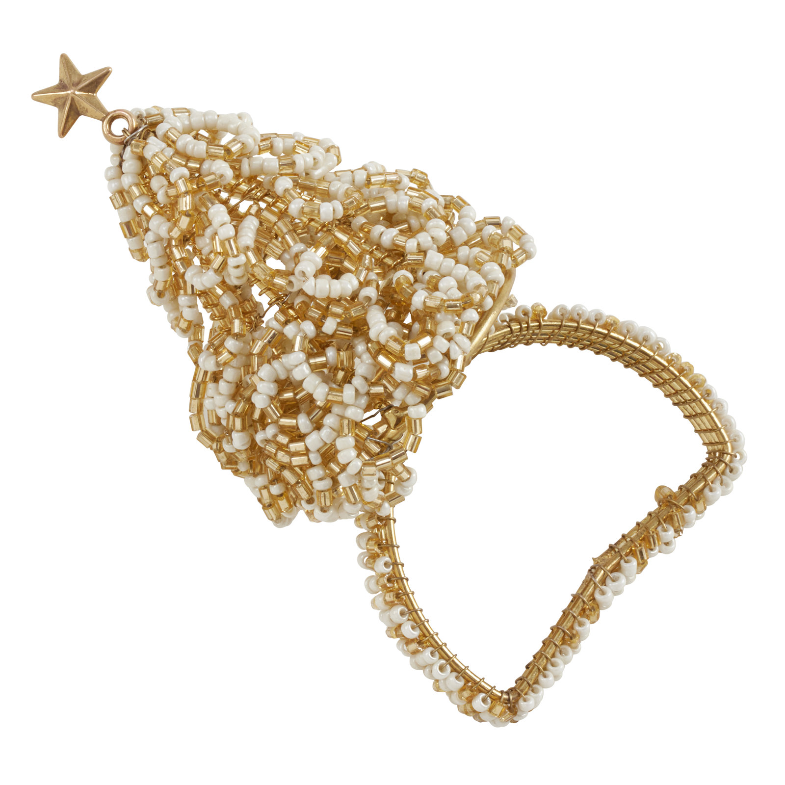 Christmas Tree Napkin Rings, Gold