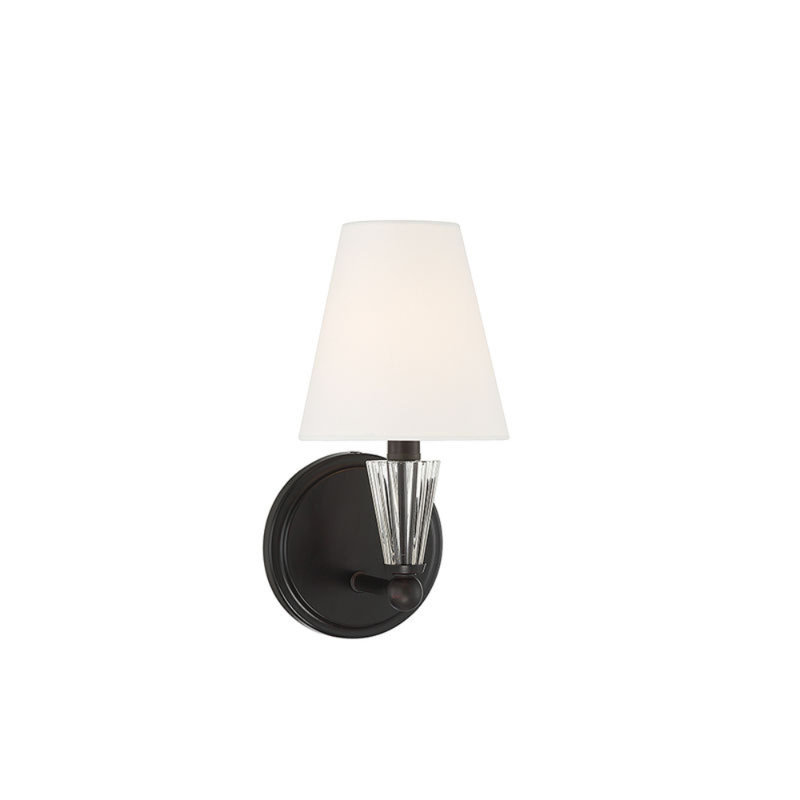 Odelet 1-Light Wall Sconce in Black, Black