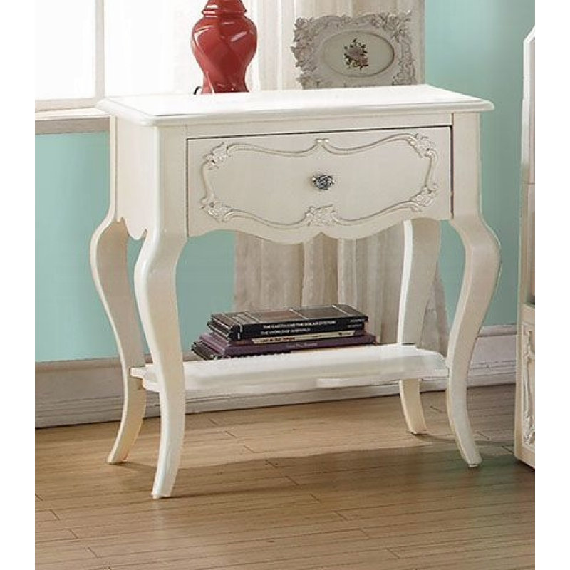 Kyrae 24'' W Nightstand, Pearl White