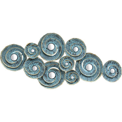 Distressed Teal Blue Wall Art Centerpiece