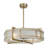 12-Light Fan D'Lier in Noble Brass