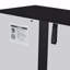 Armoire de rangement haute à 4 portes à deux niveaux - blanche avec détails noirs (conception verticale étroite)-1463221878