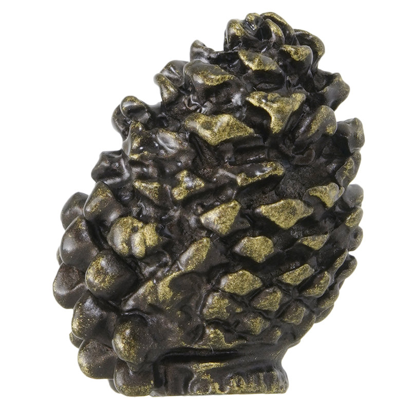 Lodge pinecone knob in finish Antique Brass, Antique Brass