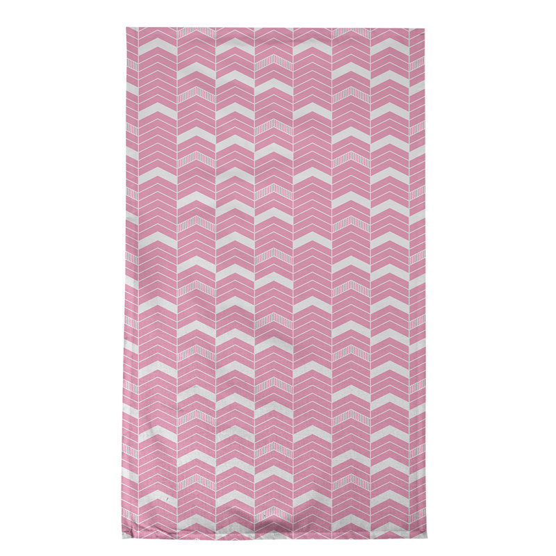 Stephenie Tea Towel Kitchen Towel, Pink/White, Cotton Twill