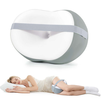 Oreiller de genou Owlprince pour dormeurs latéraux, coussin de positionnement des jambes en mousse à mémoire de forme rafraîchissant pour soulager la sciatique, les douleurs aux genoux, au dos, aux jambes et aux hanches, gris