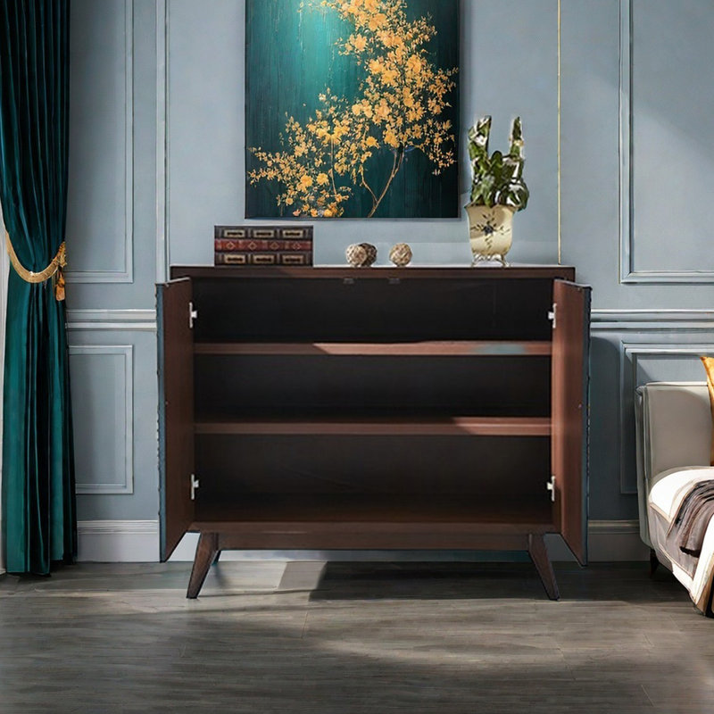 Armoire d'appoint moderne et multifonctionnelle, Marron foncé