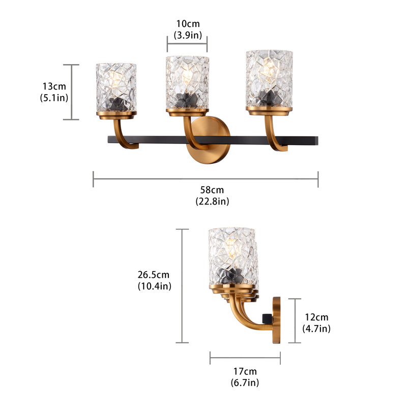 Meuble-lavabo 3 lumières Alaja