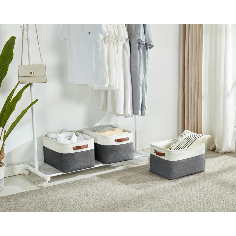 Bac en tissu, Gris ardoise, 3