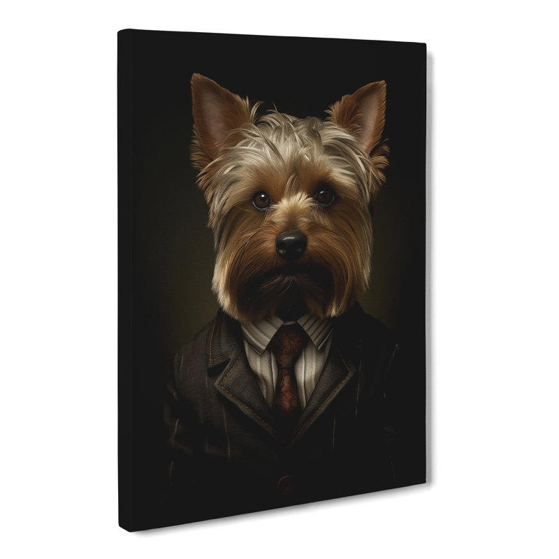 Yorkshire Terrier Dadaism - Wrapped Canvas Print, 60cm H x 40cm W x 3cm D