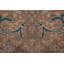 Vintage European Rug In Orange, Blue And Ivory Geometric Pattern - Rug & Kilim