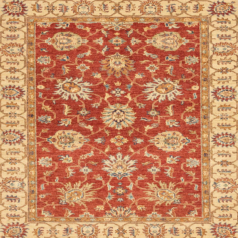 Tapis décoratif multicolore à motif abstrait, Carré 8 pi