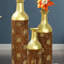 Ensemble de 3 vases décoratifs en métal