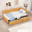 Twin Linen Upholstered Daybed with Storage Drawers-2076599213