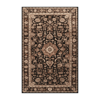 Machine Washable Persian Brown Area Rug