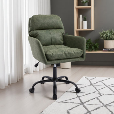 Chaise de bureau à hauteur réglable avec similicuir synthétique