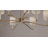 32" W x 9.25" H 9-Light Two-Tier Chandelier in Matte Brass with Clear Acrylic Accents and Cylindrical White Fabric Shades