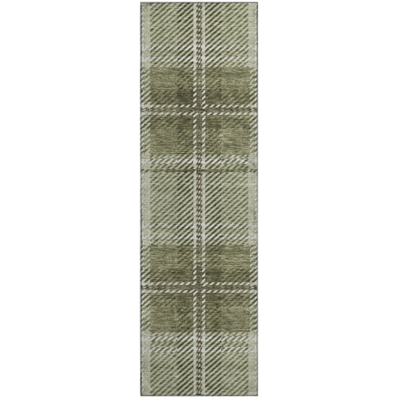 Premium Machine Washable Prisco Aloe Rug, Runner 2'3" x 7'6"