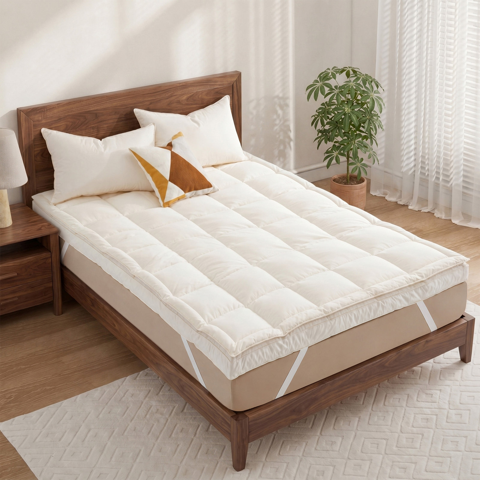 Feathers Mattress Topper, Queen