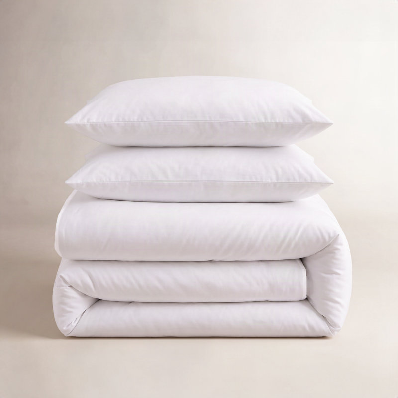 Parker Duvet Cover, Percale, King Duvet Cover + 2 King Shams, White