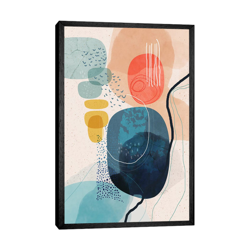 Prelude - Print on Canvas, 101.6cm H x 66.04cm W x 3.81cm D, Black Floater Framed