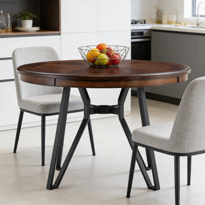 Round Dining Table, Brown