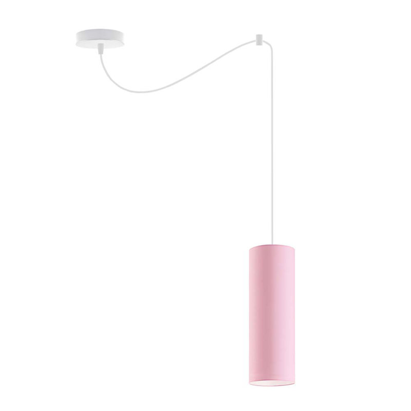 Konigstein 1 - Light Single;Cylinder Pendant, Pink, White