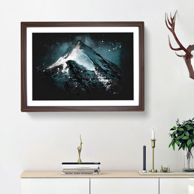 Snow Covered Mountain In India - Picture Frame Graphic Art
