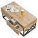 Natural 43" W Rectangular Coffee Table with Two Drawers