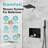 Single Handle 2-Spray Luxury  Shower Faucets & Systems 2.0 GPM With Built-In Niche Drip Free Hand Shower Head-107486633
