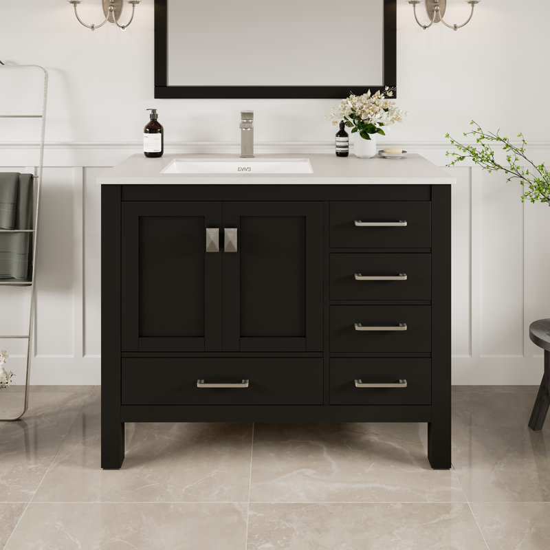 London 42" W Single Bathroom Vanity Set, Espresso