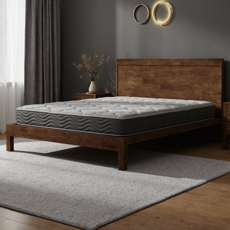 Matelas simple hybride ferme de 8 pouces - ressorts ensachés, mousse gel rafraîchissante et support zoné | Isolation de mouvement, support Edge, certifié CertiPUR-US