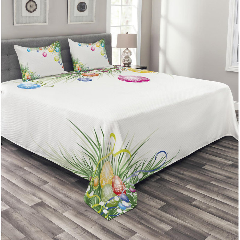 Traditional Polyester Coverlet, King Coverlet + 2 Shams