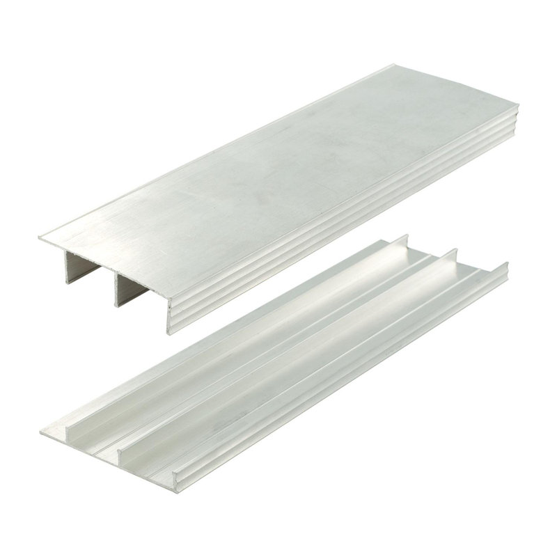 Outwater 3/4In Mill Finish Aluminum Sliding Door Track Set For Wood Doors, 48In Lengths (Pack Of 3)