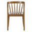 Chaise de salle à manger Mid-Century en bois d'hévéa avec siège rembourré (ensemble de 2)-132936007