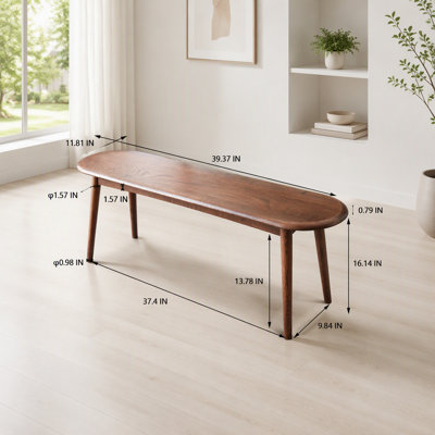 Banc de salle à manger en chêne naturel