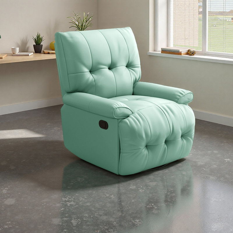 Ergonomic Recliner Chair with Adjustable Angle, Mint Green