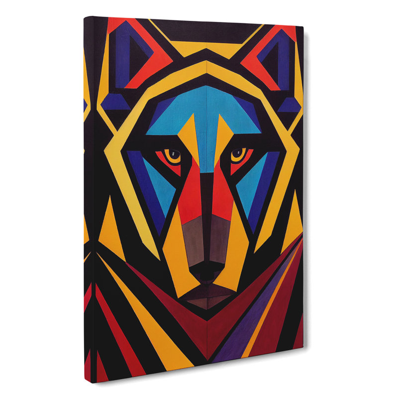 Wolf Art Abstract No.4 - Print, No Matte, Wrapped Canvas, 60cm H x 40cm W