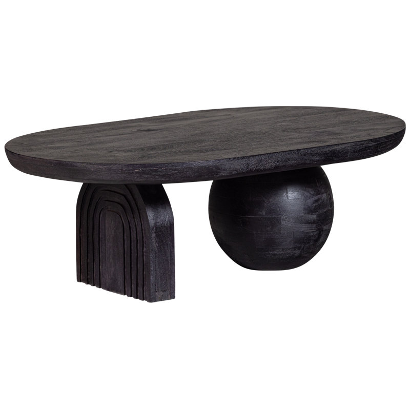 Steppe Solid Wood Pedestal Coffee Table