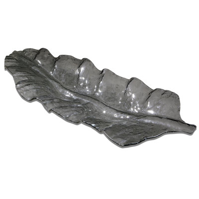Plateau de verre en feuille fumée