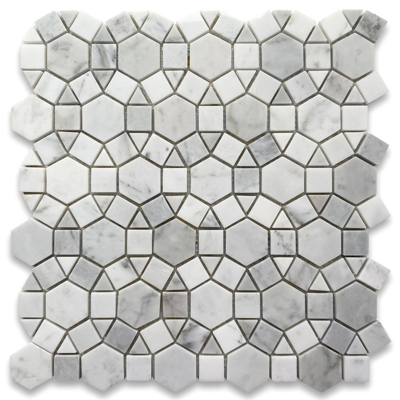 Carreau de mosaïque en marbre 11 po x 12 po